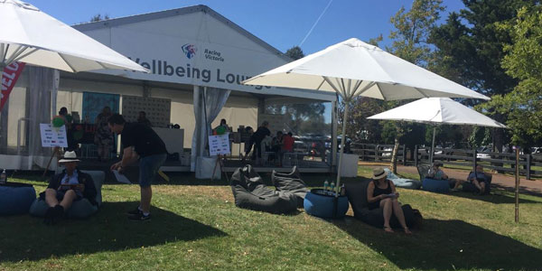 Inglis Melbourne premier yearling sale, a well being lounge for guests were set up with bean bags